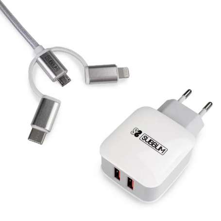 Cargador pared subblim 12w usb tipo