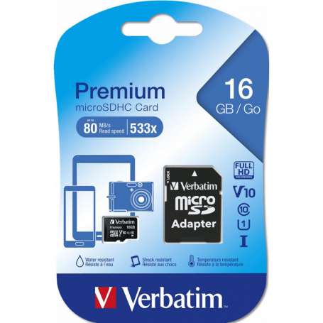 Tarjeta memoria micro sd verbatim 16gb