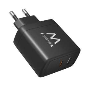 Ewent Cargador Rapido USB-A Y USB-C, GanFast, 65W