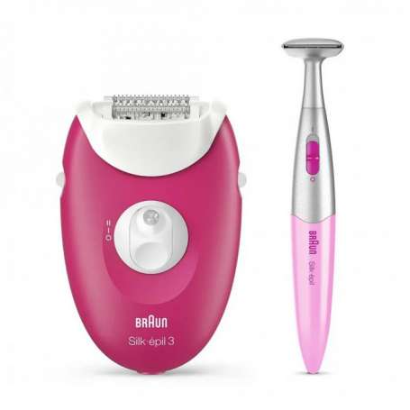 Depiladora braun silk - epil 3 - 420 rosa