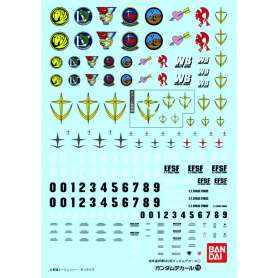 Hojas calcomania bandai hobby gundam decal