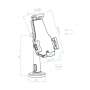 Soporte sobremesa pared tooq tablet con