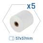 iggual Pack 5 rollos papel térmico sin BPA 57X57mm