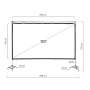 iggual Pantalla exterior portable 120" 265x149 cm