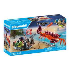 Playmobil batalla con el cangrejo gigante