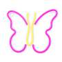 Lampara forever neon led butterfly pink