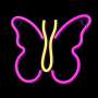 Lampara forever neon led butterfly pink