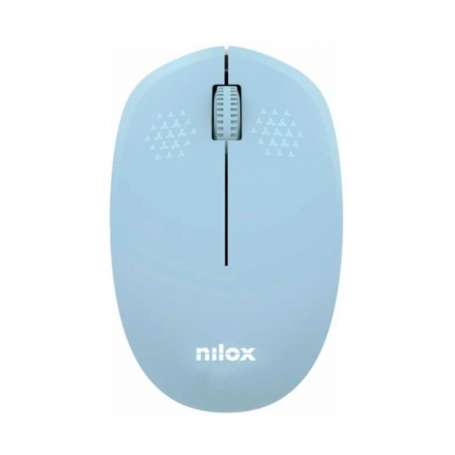 Nilox Ratón Wireless, 1000 DPI, 3 botones, Azul