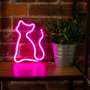 Lampara forever neon led cat pink
