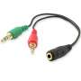 Cable adaptador audio ewent jack 3.5mm