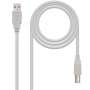 Nanocable Cable USB 2.0 A/M-B/M, Beige, 1.8 m
