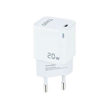Cargador pared tooq usb - c blanco 20w