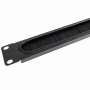WP Guía Cable con cepillo 1U black RAL 9005