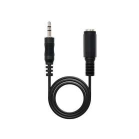 Nanocable Cable Audio, Jack 3.5/M-H, Negro, 3 M
