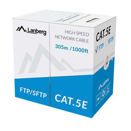 Bobina cat.5e lanberg sftp 305m solid