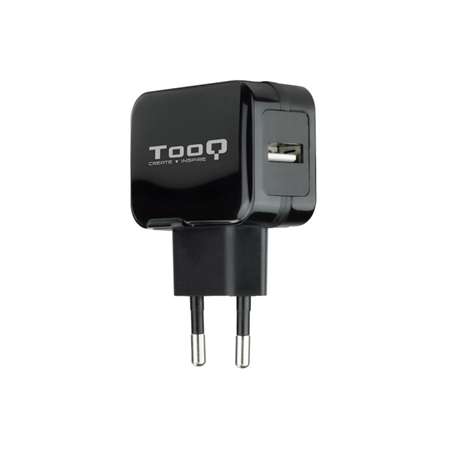 Cargador pared tooq usb 12w negro