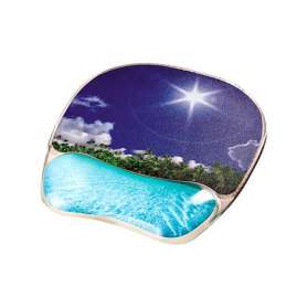 Alfombrilla reposamuñecas fellowes gel playa 150mmx220mmx230mm