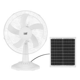 Ventilador dc sobremesa solar abanico blanco