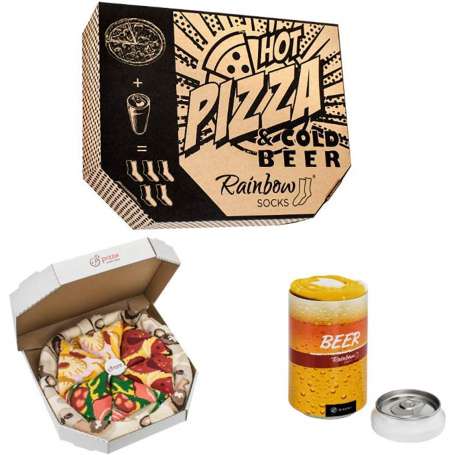 Calcetines rainbow socks set tasty pizza