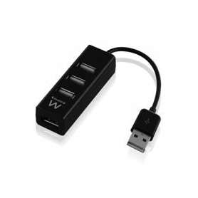 Ewent EW1123 MINI-HUB USB 4 Puertos Negro