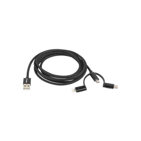 Cable usb lanberg 3en1 usb - c machomicro