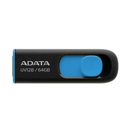 ADATA Lapiz Usb UV128 64GB USB 3.2 Negro/Azul