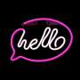 Lampara forever neon led hello pink